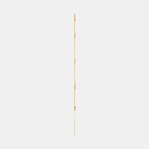 Diamond Necklace In Yellow Gold (13.03 Gram) With Diamonds (0.417 Ct)