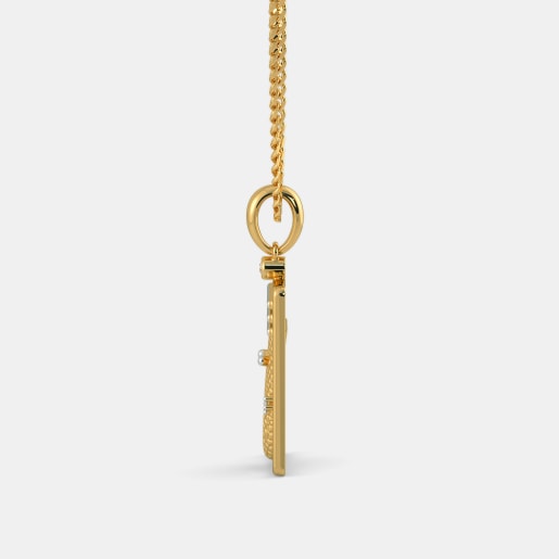 Diamond And Ruby Pendant In Yellow Gold (3.84 Gram) With Diamonds (0.010 Ct)