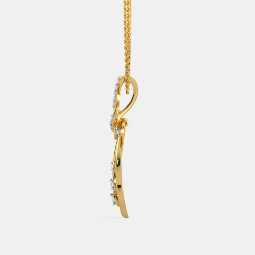 Diamond Pendant In Yellow Gold (2.14 Gram) With Diamonds (0.215 Ct)