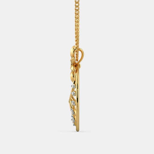 Diamond Pendant In Yellow Gold (3.7 Gram) With Diamonds (0.200 Ct)